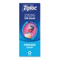 Resealable Bags | Ziploc 351177 6.97 in. x 7.7 in. 32 oz. Zipper Freezer Bags - Clear (38 Bags/Box, 9 Boxes/Carton) image number 1