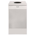 Indoor Waste Receptacles | Rubbermaid Commercial FGSC18EPLSM 20 Gallon Steel Designer Line Silhouettes Waste Receptacle - Silver Metallic image number 1