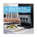 Disposable Spoons | Dixie DUSSS5 SmartStock Mediumweight Polystyrene Soup Spoons Tri-Tower Dispensing System Cutlery - Black (960/Carton) image number 4