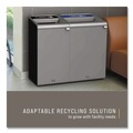 Indoor Waste Receptacles | Rubbermaid Commercial 1961629 33 Gallon Configure 1 Stream Mixed Recycling Waste Receptacle - Gray image number 7