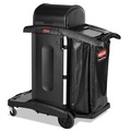 Perforated Roll & Hand Towels | Rubbermaid Commercial 1861427 Executive High Security 23.1 in. x 39.6 in. x 27.5 in. Janitorial Cleaning Cart - Black image number 0