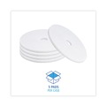 Floor Pads-Cleaning, Buffing & Polishing | Boardwalk BWK4020WHI 20 in. Diameter Polishing Floor Pads - White (5/Carton) image number 3