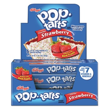 Kellogg's KEL31732 3.67 oz. Pop Tarts - Frosted Strawberry (6/Box)