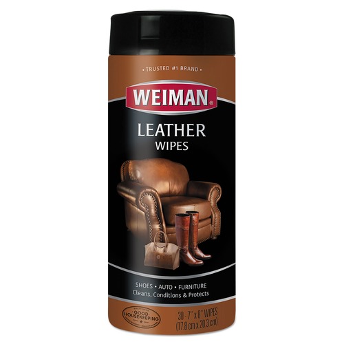 Cleaning Cloths & Wipes | WEIMAN 91CT 1-Ply 7 in. x 8 in. Leather Wipes - White (4/Carton) image number 0