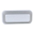 Food Containers & Lids | GEN 15WH 8.38 in. x 3.94 in. x 1.1 in. #1.5 Meat Trays - White (1,000/Carton) image number 2