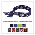 Head & Face Protection | Ergodyne 12306 Chill-Its 6700 One Size Fits Most Cooling Bandana Polymer Tie Headband - Navy Western image number 4