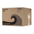 Disposable Forks | Boardwalk BWKFORKHWPPWH Heavyweight Polypropylene Fork Cutlery - White (1000/Carton) image number 0