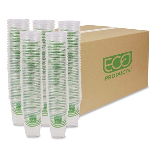 Cups | Eco-Products EP-CC9S-GS GreenStripe 9 oz. Renewable and Compostable Cold Cups - Clear (1000/Carton) image number 0