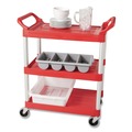 Janitorial Boxes & Bins | Rubbermaid Commercial FG334900GRAY 20 in. x 15 in. x 5 in. Bus/Utility Tote - Gray image number 4