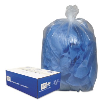 PRODUCTS | Classic Clear 1507143 60 Gallon 0.9 mil 38 in. x 58 in. Linear Low-Density Can Liners - Clear (10 Bags/Roll, 10 Rolls/Carton)