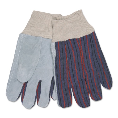 Gloves & Glove Accessories | MCR Safety 1040 1040 Leather Palm Glove - Larger Gray/White (1-Dozen) image number 0