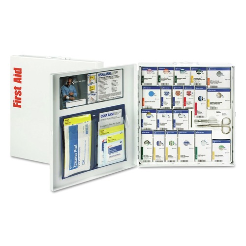 First Aid Kits | First Aid Only FAO746000021 ANSI 2015 SmartCompliance General Business First Aid Station for 50 People with Metal Case (1-Kit) image number 0