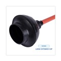 Toilet Plungers | Boardwalk BWK09201EA 18 in. Plastic Handle Toilet Plunger for 5-5/8 in. Bowls - Red/Black image number 5