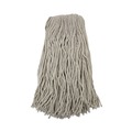 Mop Heads | Boardwalk BWK2032CEA #32 Cut-End Cotton Wet Mop Head - White image number 0