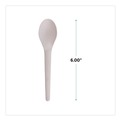 Disposable Spoons | Eco-Products EP-S013-W Plantware 6 in. Spoon Compostable Cutlery - White (1000/Carton) image number 5