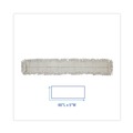 Mop Heads | Boardwalk BWK1660CT 60 in. x 5 in. Cut-End Disposable Cotton Dust Mop Head (12/Carton) image number 3