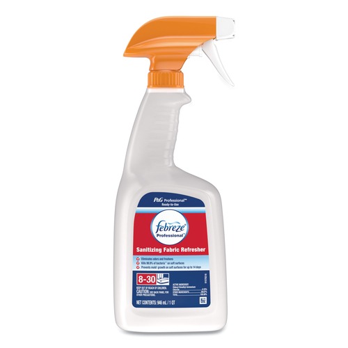 Fabric Refreshers | Febreze 07309 32 oz. Spray Bottle Professional Sanitizing Fabric Refresher - Light Scent image number 0