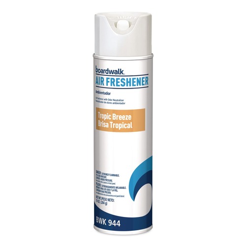 Air Fresheners & Odor Eliminators | Boardwalk 1000012133 10 oz. Aerosol Spray Air Freshener - Tropic Breeze (6/Carton) image number 0