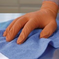 Food Service Disposable & Single Use Gloves | Ammex XODN46100 6 mil DT Nitrile Powder-Free Disposable Gloves - Large, Orange (1000/Carton) image number 3