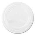 Cup Lids | Vegware VLID89S 89 Series Compostable Hot Cup Lids - White (1000/Carton) image number 0