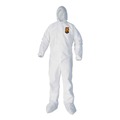 Cleaning Cloths & Wipes | Ansell 44334 A40 Elastic-Cuff Ankle Hood and Boot Coveralls - X-Large, White (25/Carton) image number 0