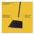 Brooms | Rubbermaid Commercial FG638906BLA Jumbo Smooth Sweep 46 in. Handle Angled Broom - Black/Yellow image number 3