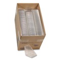 Food Containers & Lids | Pactiv Corp. Y11334 3.25 in. x 6.5 in. x 3 in. Plastic Hinged Lid Sandwich Container - Clear (85/Pack, 3 Packs/Carton) image number 5