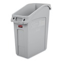 Indoor Waste Receptacles | Rubbermaid Commercial 2026695 Slim Jim 13 gal Polyethylene Under Counter Container - Gray image number 0