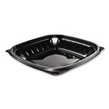 Food Containers & Lids | Dart B24SB PresentaBowls Pro 24 oz. 8.5 in. x 8.5 in. x 1.8 in. Plastic Black Square Bowls (4/Carton) image number 3