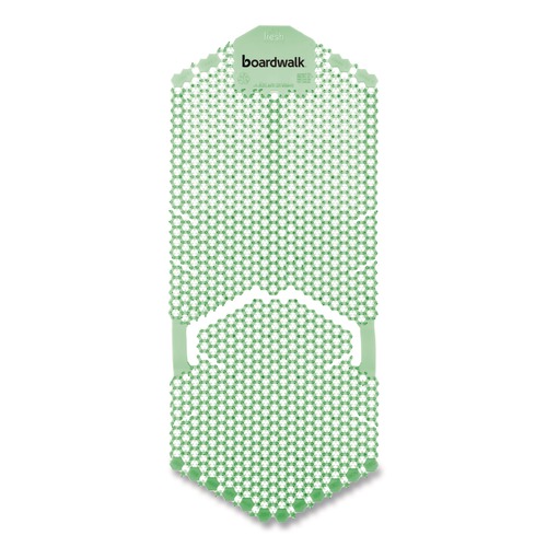 Toilet & Urinal Deodorizers | Boardwalk TSU-P-006I006I-02-AAS80 5.22 oz. Vertical Urinal Screen - Cucumber Melon Scent Green (6/Carton) image number 0