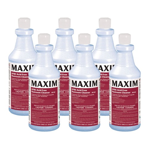Disinfecting & Cleaning Solutions | Maxim 036000-86 32 oz. Bottle Safe-to-Ship AFBC Acid-Free Restroom Cleaner - Fresh Scent (6/Carton) image number 0