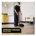 Dust Pans | Rubbermaid Commercial FG253100BLA 12.5 in. x 37 in. Lobby Pro Polypropylene with Vinyl Coat Upright Dustpan with Wheels - Black image number 7
