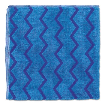 Rubbermaid Commercial FGQ62000BL00 HYGEN 16 in. x 16 in. Microfiber Cleaning Cloths - Blue (12/Carton)