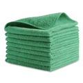 Cleaning Cloths & Wipes | Rubbermaid Commercial 1820582 16 in. x 16 in. Microfiber Cleaning Cloths - Green (24/Pack) image number 0