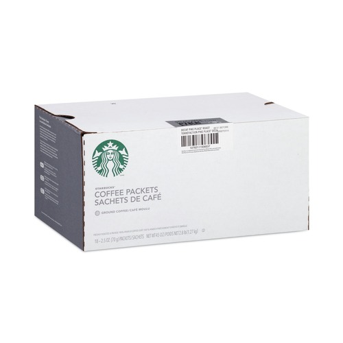 Coffee - Caffeinated | Starbucks 12420994 2.7 oz Packet Coffee - Pike Place Decaf (72/Carton) image number 0