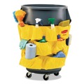 Waste Receptacle Accessories & Dollies | Rubbermaid Commercial FG264200YEL 12-Compartment Brute Caddy Bag - Yellow image number 3