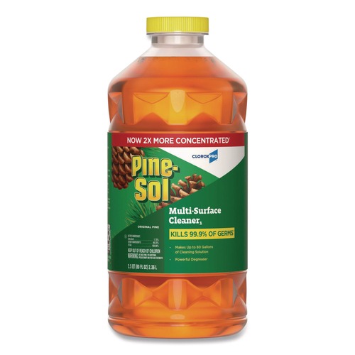 Disinfecting & Cleaning Solutions | Pine-Sol 60606EA CloroxPro 80 oz. Concentrated Multi-Surface Disinfectant Cleaner - Original Pine image number 0