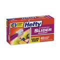 Resealable Bags | Hefty 00R88075 1 qt. 1.5 mil. 8 in. x 7 in. Slider Bags - Clear (40/Box) image number 1