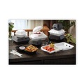 Food Containers & Lids | Pactiv Corp. YTD199010000 9.13 in. x 9 in. x 3.25 in. Dual Tab Lock Foam Hinged Lid Containers - White (150/Carton) image number 5