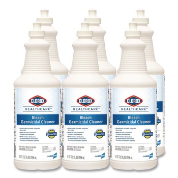 Clorox Healthcare 68832 32 oz. Pull-Top Bottle Bleach Germicidal Cleaner (6/Carton)
