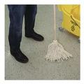 Mops | Boardwalk BWKCD50016S #16 White Cotton Head 50 in. Wood Handle Cotton Deck Mop (12/Carton) image number 9
