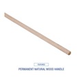 Mops | Boardwalk BWK120C Handle/Deck Mops with No. 20 Head and 54 in. Handle - White Cotton Head/Natural Wood Handle (6/Carton) image number 7
