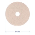 Floor Pads-Cleaning, Buffing & Polishing | Boardwalk BWK4017NHE 17 in. Diameter Natural Hog Hair Burnishing Floor Pads - Tan (5/Carton) image number 6