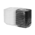 Food Storage Containers & Lids | Pactiv Corp. DC858330B000 33 oz. 8-1/2 in. x 8-1/5 in. x 3 in. 3-Compartment EarthChoice Vented Dual Color Microwavable Hinged Lid Container - Black/Clear (150/Carton) image number 2