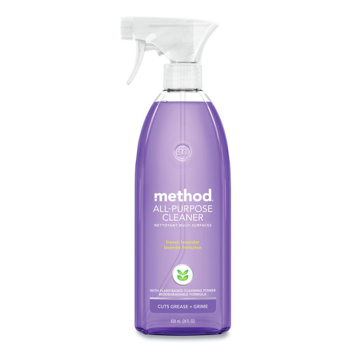 All Purpose Cleaners & Degreasers | Method 377448 28 oz All-Purpose Cleaner Spray Bottle - French Lavender image number 0