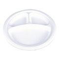Perforated Roll & Hand Towels | SCT 18163WPF 10 in. Diameter 3-Compartment ChampWare Molded Fiber Plate Tableware - White (500/Carton) image number 0
