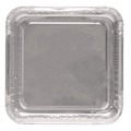 Aluminum Pans & Lids | Handi-Foil 4048-35-500 7.88 in. x 7.88 in. x 1.31 in. Aluminum 8 in. Square Cake Pan - Silver (500/Carton) image number 0