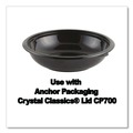 Food Containers & Lids | Anchor 4548432 32 oz. 8-1/2 in. x 2.14 in. Plastic Diameter Crystal Classics Bowl - Black (300/Carton) image number 3