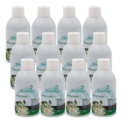 Air Fresheners & Odor Eliminators | TimeMist 1042786 6.6 oz. Aerosol Spray Premium Metered Air Freshener Refill - Country Garden (12/Carton) image number 0