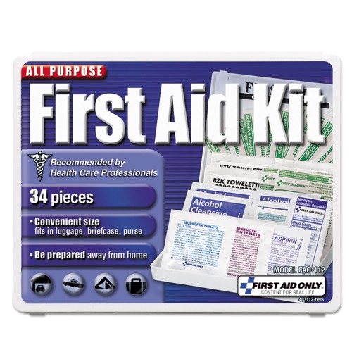 First Aid Kits | First Aid Only FAO-112 3.74 x 4.75 All-Purpose First Aid Kit (34/Kit) image number 0
